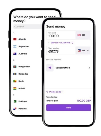 Transfert d'argent mobile